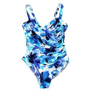 Miraclesuit Swimsuit Size 16 One Piece Floral Sanibel Underwire Ruched 80763